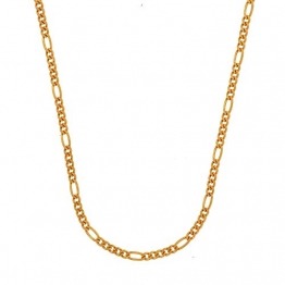 1,5 mm 42 cm 750-18 Karat Gelbgold Figarokette massiv Gold hochwertige Halskette 2,8 g - 1