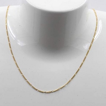 1,5 mm 45 cm 585-14 Karat Gelbgold Figarokette massiv Gold hochwertige Halskette 2,3 g - 2