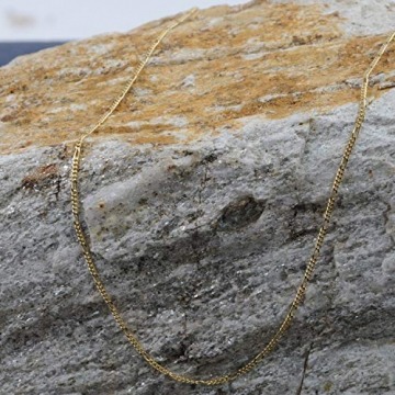 1,5 mm 45 cm 585-14 Karat Gelbgold Figarokette massiv Gold hochwertige Halskette 2,3 g - 5