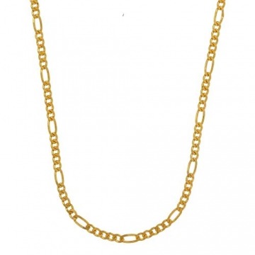 1,5 mm 45 cm 585-14 Karat Gelbgold Figarokette massiv Gold hochwertige Halskette 2,3 g - 6