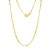 Goldene Damen Kette Figarokette 585 14k Gold Gelbgold 55cm Gravur - 1