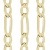 Hobra-Gold Goldkette 585 Figarokette 3,6 mm breit Halskette 50 / 60 cm Gold 14 Kt Karabiner (60) - 3
