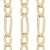 Hobra-Gold Goldkette 585 Figarokette 3,6 mm breit Halskette 50 / 60 cm Gold 14 Kt Karabiner (60) - 3