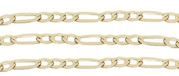 Hobra-Gold Goldkette 585 Figarokette 3,6 mm breit Halskette 50 / 60 cm Gold 14 Kt Karabiner (60) - 4