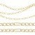 Hobra-Gold Goldkette 585 Figarokette 3,6 mm breit Halskette 50 / 60 cm Gold 14 Kt Karabiner (60) - 1