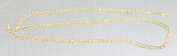 Hobra-Gold Goldkette 585 Figarokette 3,6 mm breit Halskette 50 / 60 cm Gold 14 Kt Karabiner (60) - 7