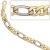 Jobo Damen Figarokette 333 Gelbgold Weißgold bicolor 45 cm Gold Kette Halskette Goldkette - 3