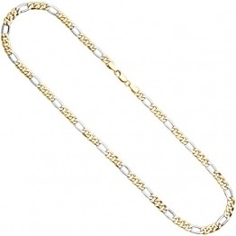 Jobo Damen Figarokette 333 Gelbgold Weißgold bicolor 45 cm Gold Kette Halskette Goldkette - 1