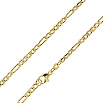 trendor Damen-Armband Gold 585/14K Figaro-Muster Länge 19 cm wunderschöner Goldschmuck für Frauen, zeitlose Geschenkidee, 51908 - 3