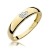 MARKO Damen-Goldring mit Herzen, verziert mit 0,02 Karat Diamanten | 14 Karat Gold (585) | Goldring mit Box | Goldring für Frauen (Gelbgold, 57 (18.2)) - 1