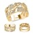 SHOP LC Dazzling Women's Leaf Ring 925 Sterling Silber mit 585 Gold Rose Gold Plating 0.09 ct Weiß Diamanten Verlobung Hochzeit Ring, Geburtstag Geschenk - 1