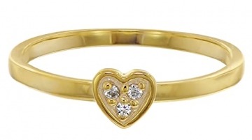 trendor Damenring Gold 333/8K Herz mit Zirkonia wunderschöner Ring aus Echtgold für Frauen, zauberhafte Geschenkidee 41538-50 Ringgröße 50/15,9 - 2