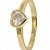 trendor Damenring Gold 333/8K mit Zirkonia Herz wunderschöner Ring aus Echtgold für Frauen, zauberhafte Geschenkidee 41558-58 Ringgröße 58/18,5 - 1